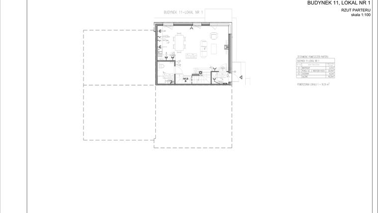 Rzut - Dom na sprzedaż 4 pokoje o powierzchni 91 m² - numer 4plex 11.1 w Tesoro Golf Park