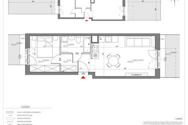 Rzut - Mieszkanie na sprzedaż 2 pokoje o powierzchni 38,79 m² - numer D/056/M w City Vibe