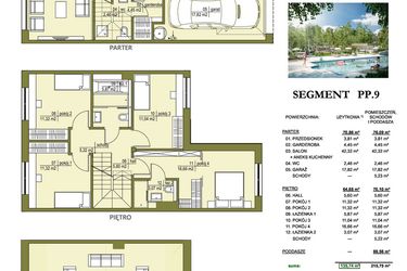 Rzut - Dom na sprzedaż 5 pokoi o powierzchni 135,74 m² - numer PP9 w Triton Country III zadanie PP