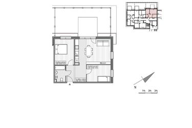 Rzut - Mieszkanie na sprzedaż 3 pokoje o powierzchni 58,99 m² - numer 1.2-4 w Stawowa