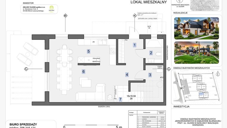 Rzut - Dom na sprzedaż 4 pokoje o powierzchni 136 m² - numer 5 w Zielony Olesin