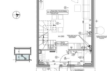 Rzut - Dom na sprzedaż 4 pokoje o powierzchni 74,84 m² - numer 8 w Boska Ksawerowska 2