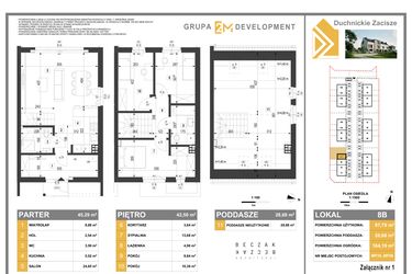 Rzut - Dom na sprzedaż 5 pokoi o powierzchni 116,47 m² - numer 8B w Duchnickie Zacisze
