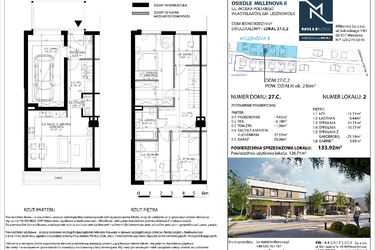 Rzut - Dom na sprzedaż 5 pokoi o powierzchni 137 m² - numer 17 w Millenova