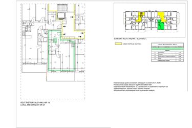 Rzut - Mieszkanie na sprzedaż 2 pokoje o powierzchni 42,41 m² - numer B07 w Lwowska 14