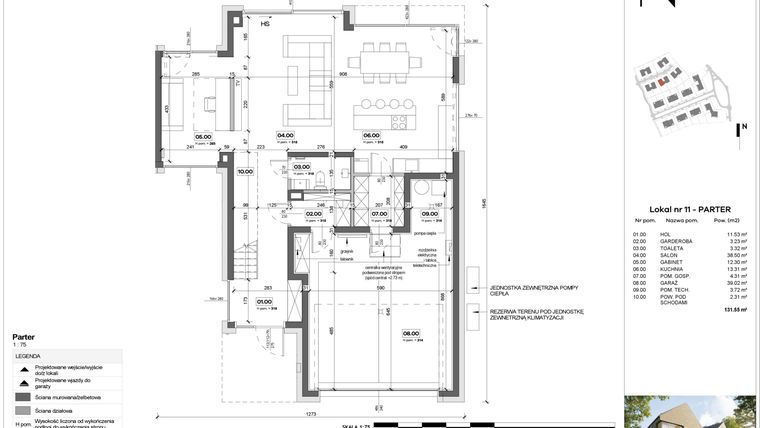 Rzut - Dom na sprzedaż 6 pokoi o powierzchni 257,94 m² - numer C-11 w Neo Natolin II