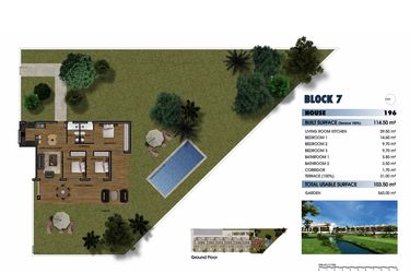 Rzut - Mieszkanie na sprzedaż 3 pokoje o powierzchni 114,5 m² - numer 0-196 w Apartamenty w Los Alcázares - 40379092