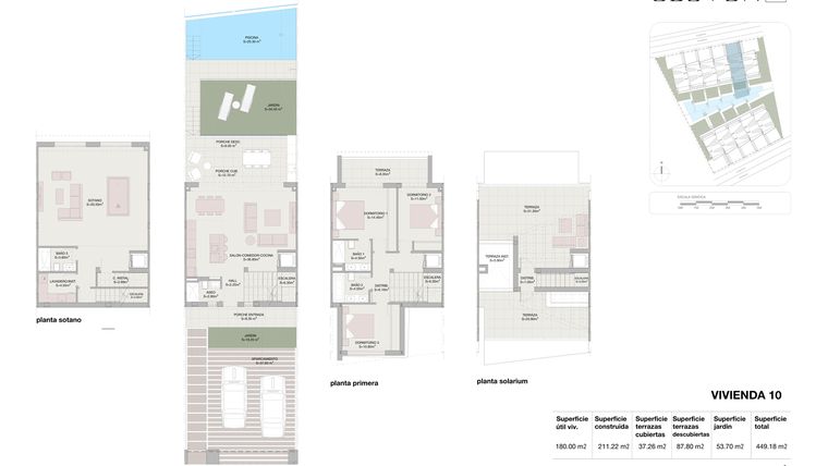 Rzut - Mieszkanie na sprzedaż 3 pokoje o powierzchni 206,19 m² - numer 10 w Eleven 41