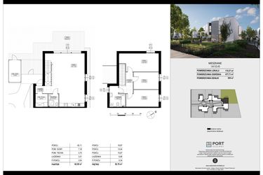 Rzut - Dom na sprzedaż 4 pokoje o powierzchni 115,37 m² - numer I.A1.E.43 w Port Drzewny