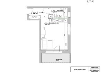 Rzut - Mieszkanie na sprzedaż 1 pokój o powierzchni 32,86 m² - numer A31 w Laurowy Zakątek