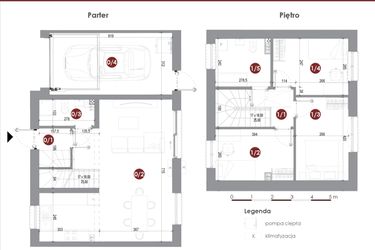 Rzut - Dom na sprzedaż 4 pokoje o powierzchni 101,4 m² - numer 3B w Parkowy Zakątek