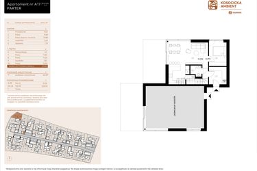 Rzut - Mieszkanie na sprzedaż 5 pokoi o powierzchni 101,03 m² - numer A17 w Kosocicka Ambient