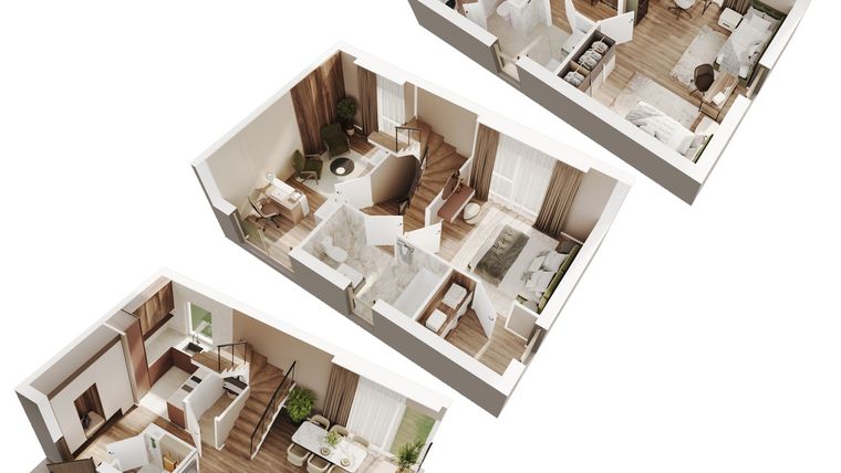 Rzut - Dom na sprzedaż 5 pokoi o powierzchni 117,97 m² - numer 3 w Wille Stolema