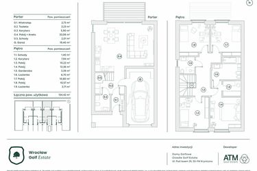 Rzut - Dom na sprzedaż 5 pokoi o powierzchni 134,15 m² - numer 35A w Domy Golfowe II