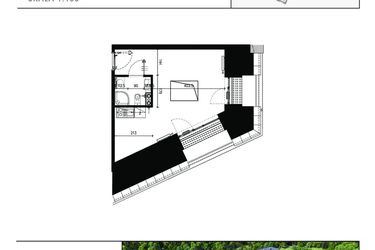 Rzut - Mieszkanie na sprzedaż 1 pokój o powierzchni 29,36 m² - numer AB.5.027 w Nadolnik Compact Apartments etap III