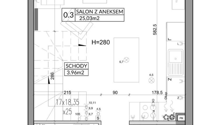 Rzut - Dom na sprzedaż 3 pokoje o powierzchni 72,9 m² - numer 13B w Nova Magdalenka 6
