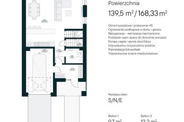 Rzut - Dom na sprzedaż 5 pokoi o powierzchni 168,3 m² - numer 19B w Aleja Drzew II