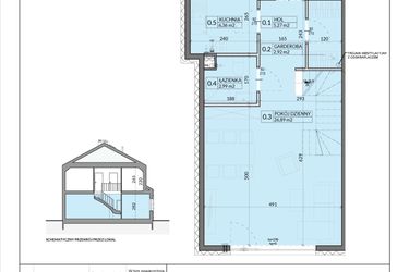 Rzut - Dom na sprzedaż 4 pokoje o powierzchni 85,77 m² - numer 4 w Ahoj Pogórze
