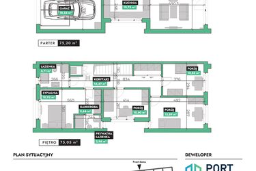 Rzut - Dom na sprzedaż 5 pokoi o powierzchni 150,25 m² - numer 3-M w Błękitny Wawer etap III