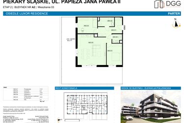 Rzut - Mieszkanie na sprzedaż 3 pokoje o powierzchni 78,1 m² - numer A2.3 w Luxor Residence