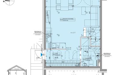 Rzut - Dom na sprzedaż 4 pokoje o powierzchni 81,17 m² - numer 34B w Ogrody Przyjaciół 5 etap III