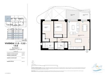 Rzut - Mieszkanie na sprzedaż 2 pokoje o powierzchni 95,21 m² - numer 112 w Alonis Living