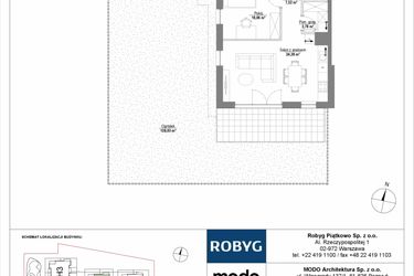 Rzut - Mieszkanie na sprzedaż 3 pokoje o powierzchni 62,31 m² - numer H2_0M01 w Piątkowo Residence etap II
