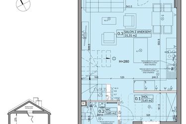 Rzut - Dom na sprzedaż 4 pokoje o powierzchni 82,62 m² - numer 54B w Nova Magdalenka 7 etap IV-VI