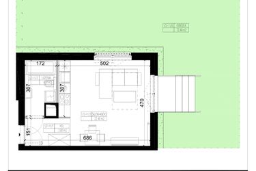 Rzut - Mieszkanie na sprzedaż 1 pokój o powierzchni 31,19 m² - numer 2.11 w Ogrody Wiślane etap VI