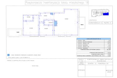 Rzut - Mieszkanie na sprzedaż 3 pokoje o powierzchni 82,39 m² - numer B.18 w Gaja Park