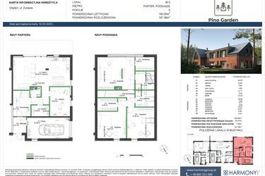 Rzut - Dom na sprzedaż 5 pokoi o powierzchni 190 m² - numer M-3 w Pino Garden 2
