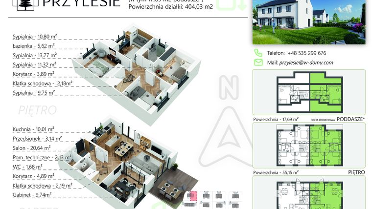 Rzut - Dom na sprzedaż 5 pokoi o powierzchni 131,62 m² - numer 151.2 w Osiedle Przylesie