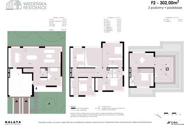 Rzut - Dom na sprzedaż 8 pokoi o powierzchni 302 m² - numer F2 w Wiedeńska Residence
