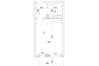 Rzut - Mieszkanie na sprzedaż 1 pokój o powierzchni 28,86 m² - numer 6A.53 w Mierzeja Wiślana etap IV