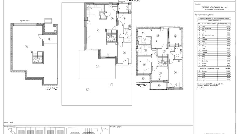 Rzut - Dom na sprzedaż 6 pokoi o powierzchni 284,86 m² - numer 16 w Gaia Park