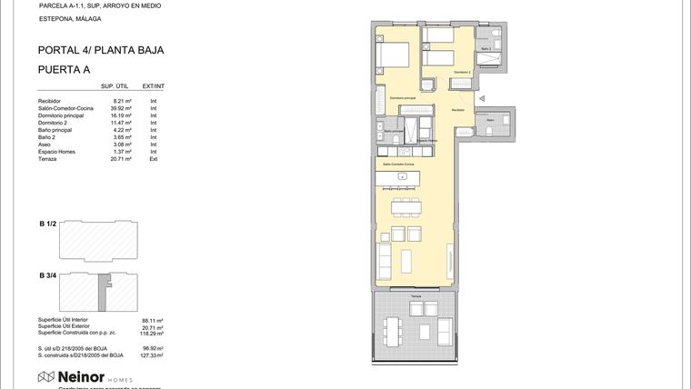 Rzut - Mieszkanie na sprzedaż 2 pokoje o powierzchni 102,14 m² - numer CH-40A w Celestia Homes