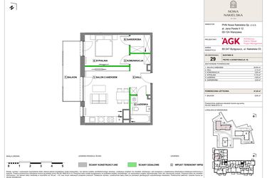 Rzut - Mieszkanie na sprzedaż 2 pokoje o powierzchni 47,2 m² - numer NN-B-LM-29 w Nowa Nakielska by PHN