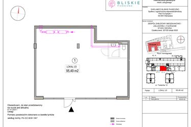 Rzut - Lokal użytkowy na sprzedaż 1 pokój o powierzchni 95,49 m² - numer U3 w Bliskie Piaseczno