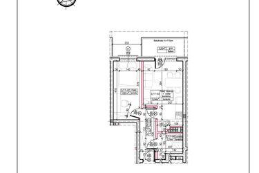 Rzut - Mieszkanie na sprzedaż 2 pokoje o powierzchni 35,43 m² - numer A.17 w Kąpielowa 2A