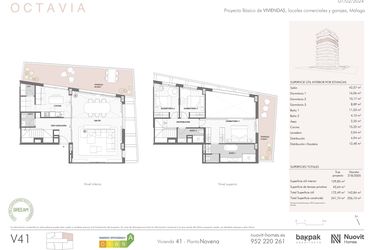 Rzut - Mieszkanie na sprzedaż 3 pokoje o powierzchni 147,21 m² - numer 41910 w Octavia