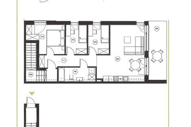 Rzut - Mieszkanie na sprzedaż 4 pokoje o powierzchni 79,21 m² - numer 18_2 w Apartamenty Sielanka
