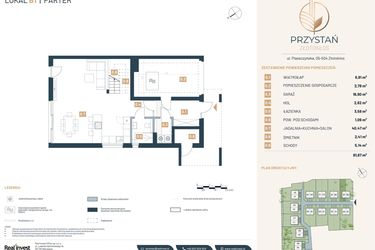 Rzut - Dom na sprzedaż 5 pokoi o powierzchni 157,29 m² - numer B1 w Przystań Złotokłos