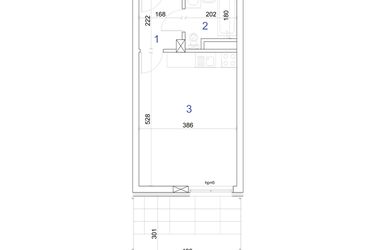 Rzut - Mieszkanie na sprzedaż 1 pokój o powierzchni 27,84 m² - numer 6A.20 w Mierzeja Wiślana etap IV