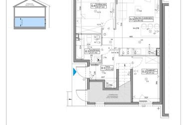 Rzut - Mieszkanie na sprzedaż 3 pokoje o powierzchni 53,49 m² - numer 57A w Domy na Witosa etap 2A i 2B