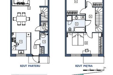 Rzut - Dom na sprzedaż 4 pokoje o powierzchni 96 m² - numer W9 w Nowe Karwiany etap XIII