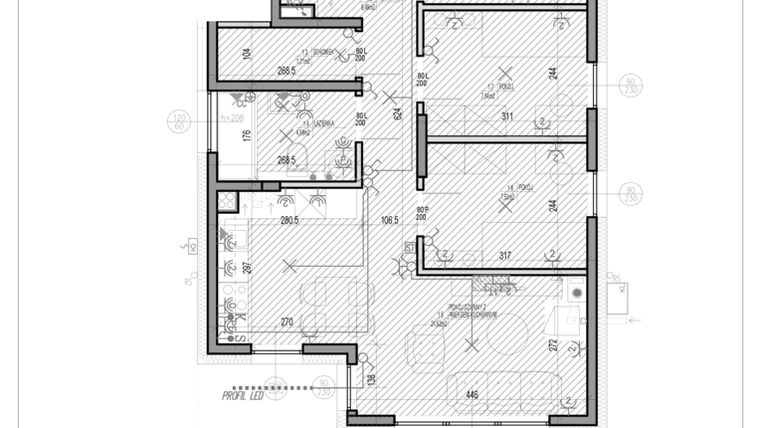 Rzut - Mieszkanie na sprzedaż 4 pokoje o powierzchni 69,99 m² - numer E4-1 w HEJ! Baniocha E