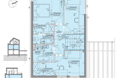 Rzut - Dom na sprzedaż 6 pokoi o powierzchni 140,89 m² - numer 12A w Wille przy Lesie etap III