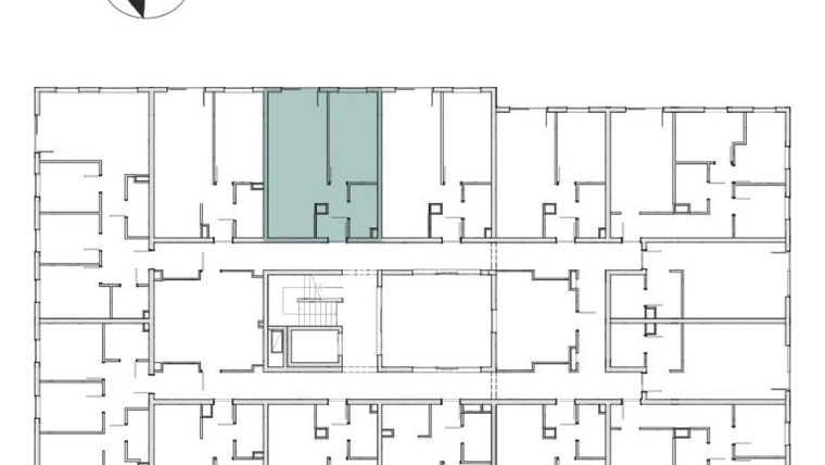 Rzut - Mieszkanie na sprzedaż 2 pokoje o powierzchni 41,77 m² - numer M30 w Atrium House