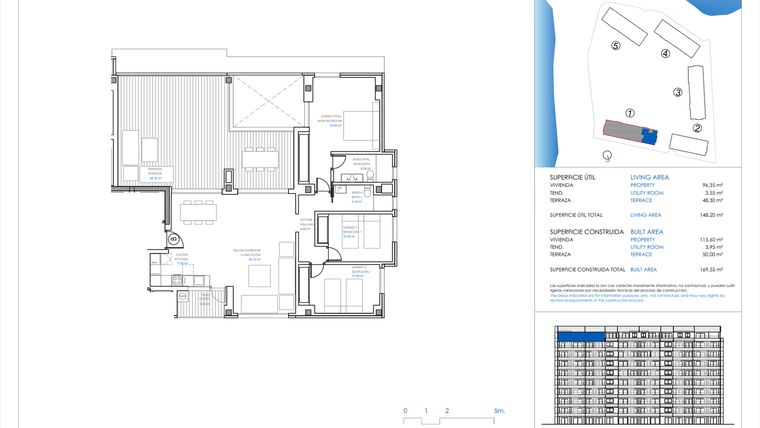 Rzut - Mieszkanie na sprzedaż 3 pokoje o powierzchni 169,55 m² - numer 9-B3 w Apartamenty w Dehesa de Campoamor - 20147494
