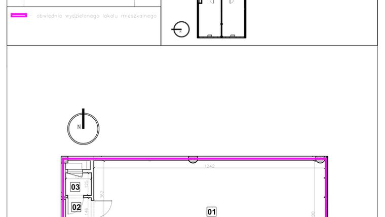 Rzut - Lokal użytkowy na sprzedaż 1 pokój o powierzchni 81,65 m² - numer 2.B.8 w Nowe Miasto Polesie etap IIIa